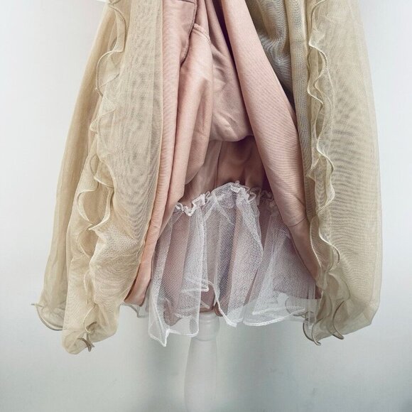 Rare Edition Dress Size 10 Women’s Lace-Trim Halter Sleeveles Beige Black New - Picture 7 of 14